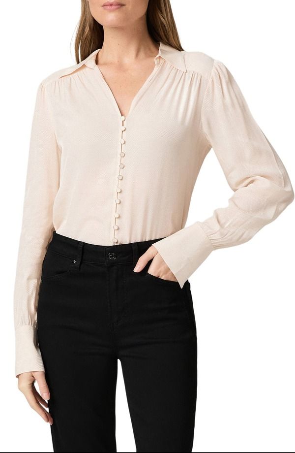 ペイジ レディース トップス シャツ PAIGE Camu Jacquard ButtonUp Shirt Antique White ホワイト