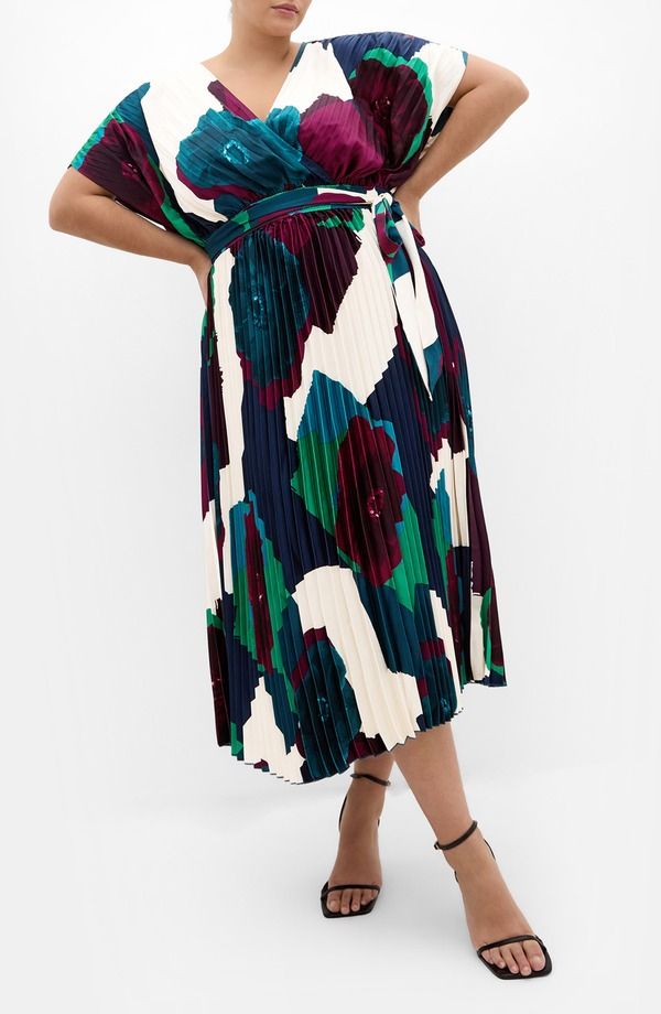シティーシック レディース トップス ワンピース プリント マキシ City Chic Hailey Abstract Print Maxi Dress Abstract Floral
