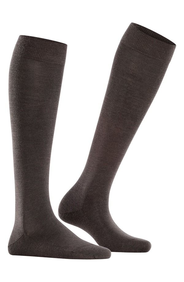 ファルケ レディース アンダーウェア 靴下 Falke Soft Merino Knee High Socks Dark Brown ブラウン