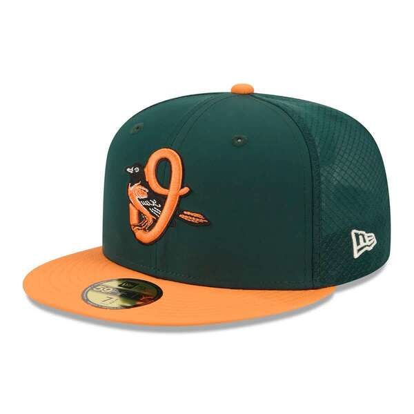 ニューエラ メンズ アクセサリー 帽子 Mens New Era Dark GreenOrange Baltimore Orioles 2026 City Connect Batting Practice 59FIFTY Fitted Hat Dark Gre