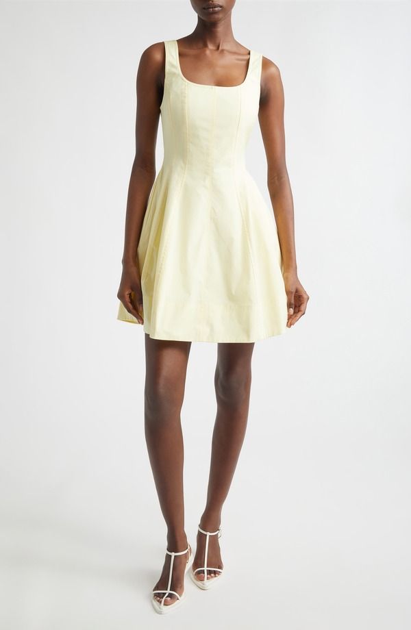 エーエルシー レディース トップス ワンピース ミニ ALC Vea Fit Flare Mini Sundress Light Canary