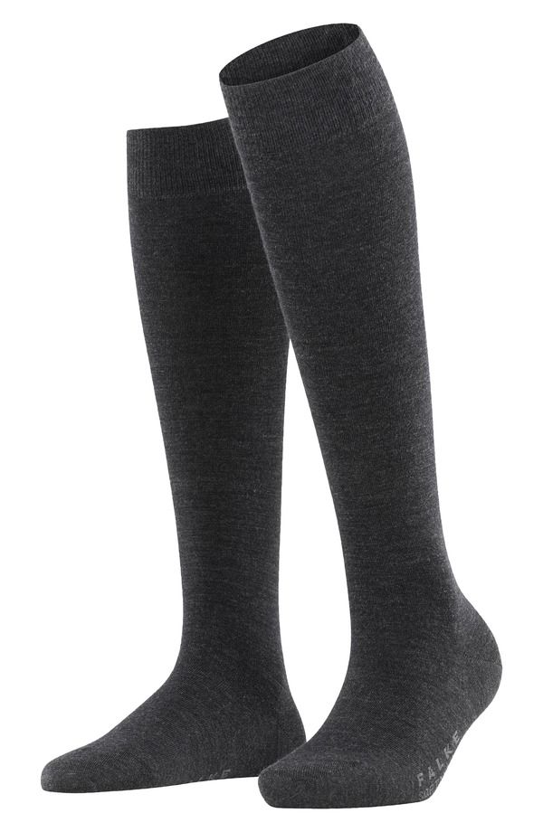 ファルケ レディース アンダーウェア 靴下 Falke Soft Merino Knee High Socks Anthramel