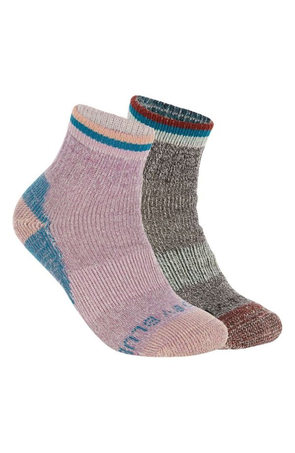 ユナイテッドバイブルー レディース アンダーウェア 靴下 ウール コットン United By Blue Assorted 2Pack Wool Cotton Blend Quarter Socks Black Pink ブラック