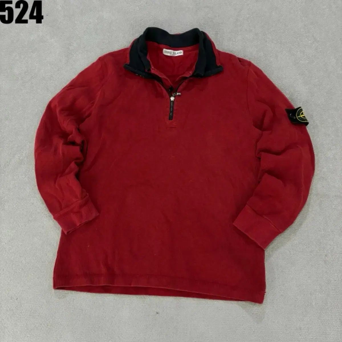 STONE ISLAND ストーンアイランド 旧モデル 正規品 レッド ハーフジップアップ スウェット S