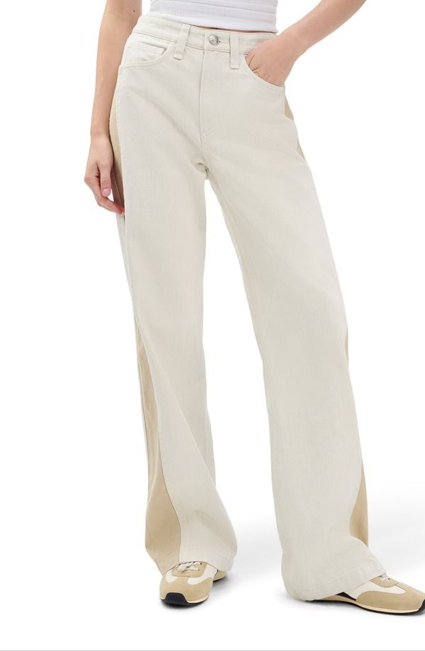 ラグアンドボーン レディース ボトムス デニムパンツ ワイドレッグ ジーンズ rag bone Logan Color Splice Wide Leg Jeans Twostone
