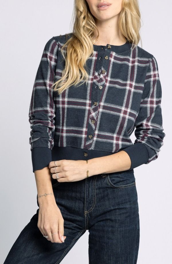 スレッドアンドサプライ レディース アウター パーカー・スウェット カーディガン Thread Supply Monicardigan Black Red Plaid ブラック 14,896円