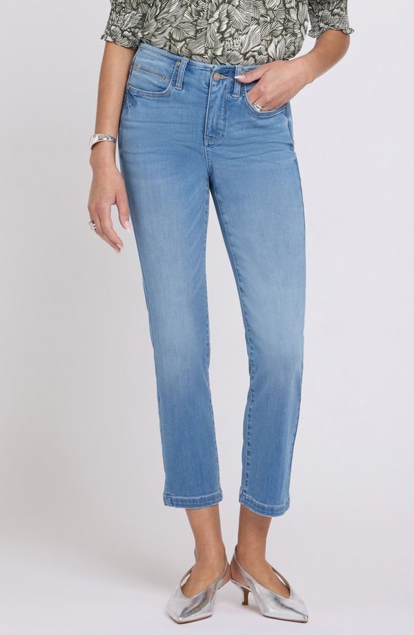 エヌワイディージェイ レディース ボトムス デニムパンツ アンクル ジーンズ NYDJ Sheri Clean Waist Ankle Slim Straight Jeans Vista Lakes