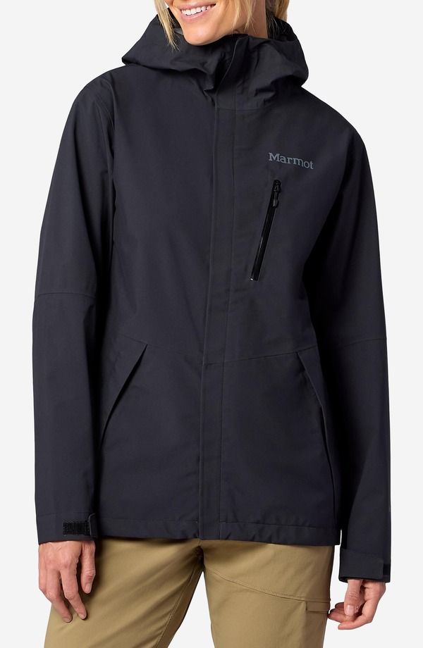 マーモット レディース アウター ジャケット・ブルゾン フーデッドジャケット Marmot Waterproof Hooded Jacket Black ブラック