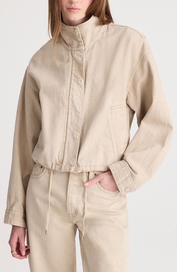 メイドウェル レディース アウター ジャケット・ブルゾン デニム Madewell Denim Crop Field Jacket Faded Khaki カーキ