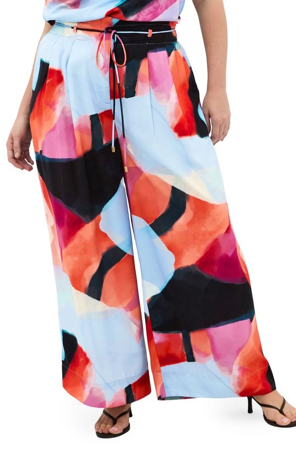 シティーシック レディース ボトムス レギンス ワイドレッグ パンツ City Chic Shania Paperbag Waist Wide Leg Pants Aspect