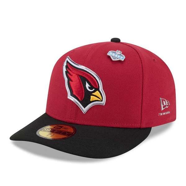 ニューエラ メンズ アクセサリー 帽子 Mens New Era CardinalBlack Arizona Cardinals 2026 NFL Draft PreCurved 59FIFTY Fitted Hat Cardinal ブラック