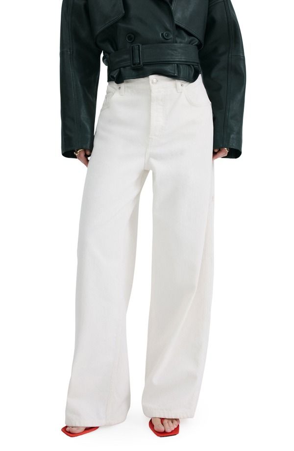 マンゴ レディース ボトムス デニムパンツ ハイウエスト ジーンズ MANGO High Waist Balloon Jeans White ホワイト 21,815円
