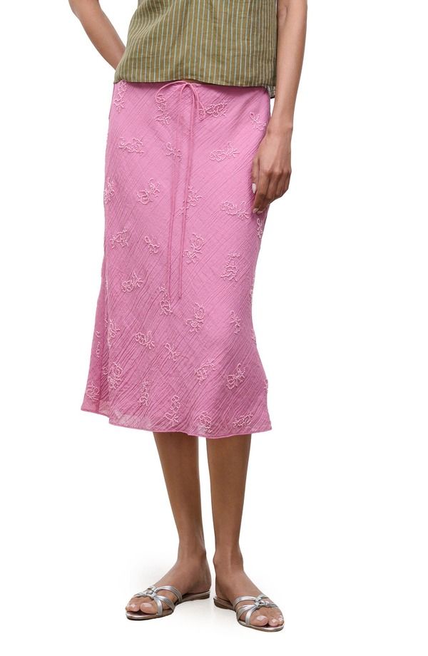 スタウド レディース ボトムスカート フラワー柄 フラワー STAUD Lucia Beaded Floral Skirt Flirt