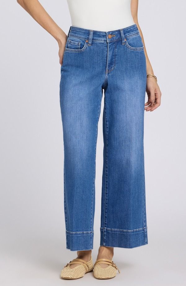 エヌワイディージェイ レディース ボトムス デニムパンツ ワイドレッグ アンクル ジーンズ NYDJ Teresa Wide Hem Ankle Wide Leg Jeans Blue Paradise ブルー