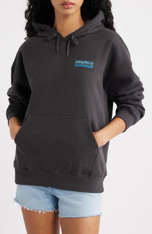 リップカール レディース アウター パーカー・スウェット Rip Curl Ocean Break Heritage Hoodie Hawaii Washed Black ブラック