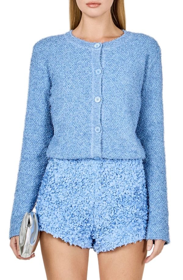 エンドレスローズ レディース アウター パーカー・スウェット カーディガン Endless Rose Button Front Cardigan Blue ブルー