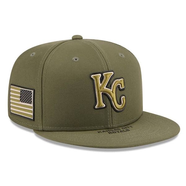 ニューエラ メンズ アクセサリー 帽子 Mens New Era Olive Kansas City Royals 2026 Armed Forces Day 59FIFTY Fitted Hat Olive オリーブ