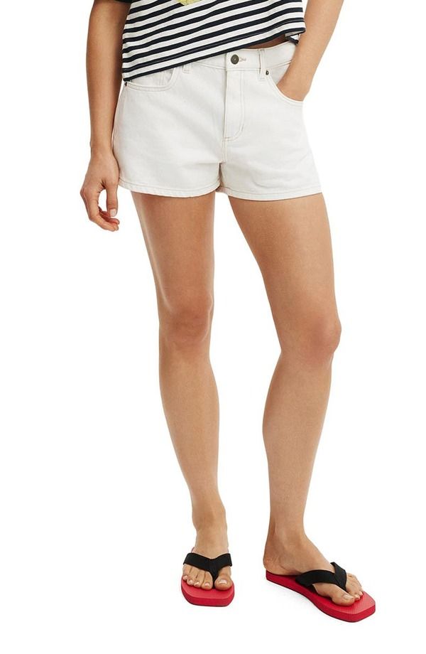 コットンオン レディース ボトムス デニムパンツ ショートパンツ Cotton Original Denim Shorts Vintage White Pocket ホワイト