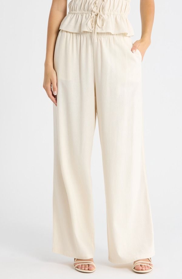 ペイジ レディース ボトムス レギンス ワイドレッグ パンツ PAIGE Jude Wide Leg Pants Parchment