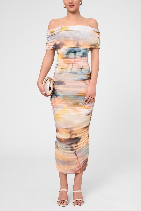 レイチェル ロイ レディース トップス ワンピース マキシ RACHEL Roy Aubree OfftheShoulder Maxi Dress Light Pastel Orange オレンジ
