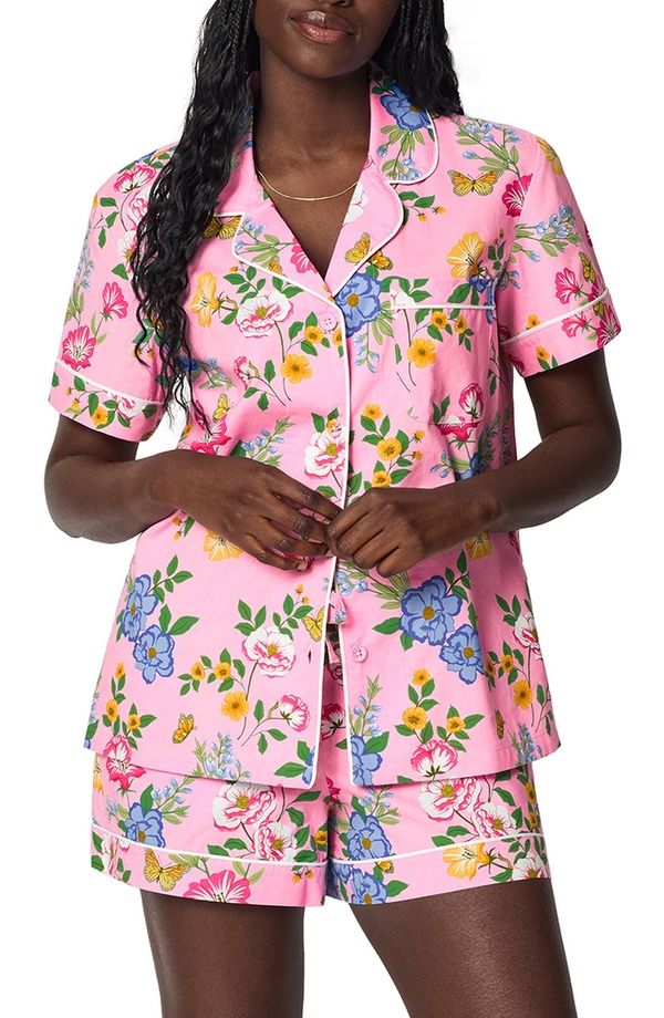ベッドヘッドパジャマ レディース アンダーウェア ナイトウェア プリント コットン BedHead Pajamas Print Organicotton Poplin Short Pajamas Butterfly Garden