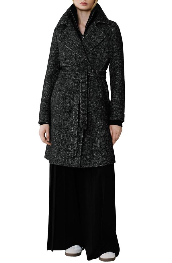 ソイアアンドキョー レディース アウター ジャケット・ブルゾン ウール コート Soia Kyo Fabianne Belted Wool Blend Coat Black ブラック