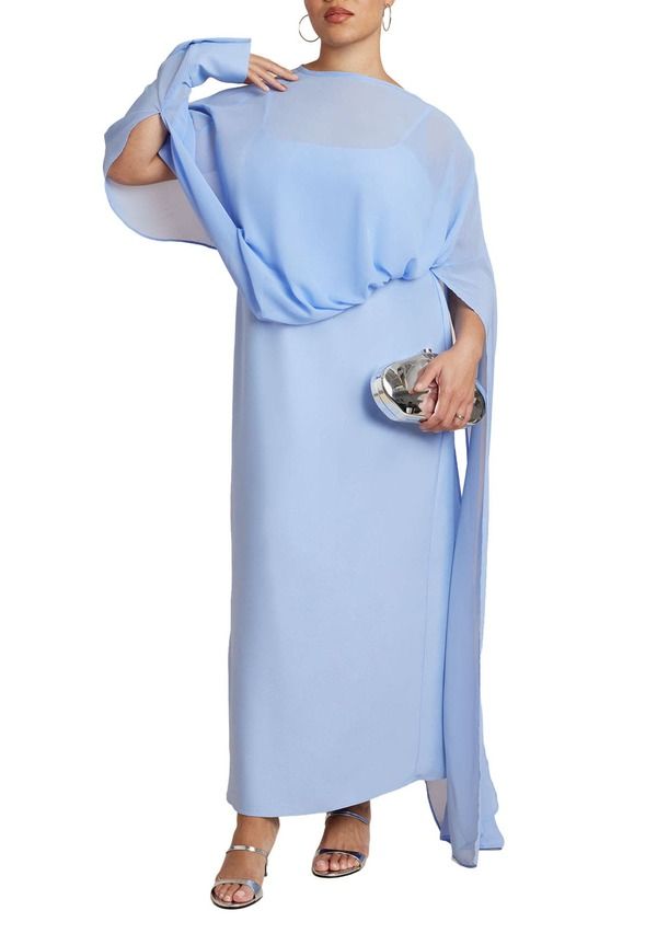 エロクイ レディース トップス ワンピース ケープデザイン シアー キャップ ケープ ELOQUII Flowy Sheer Cape Dresserenity