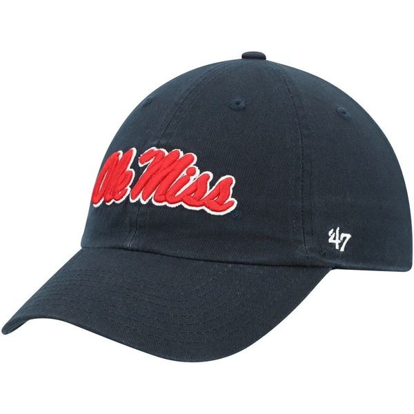フォーティーセブン メンズ アクセサリー 帽子 ヴィンテージ Mens 47 Navy Ole Miss Rebels Vintage Clean Up Adjustable Hat Navy ネイビー
