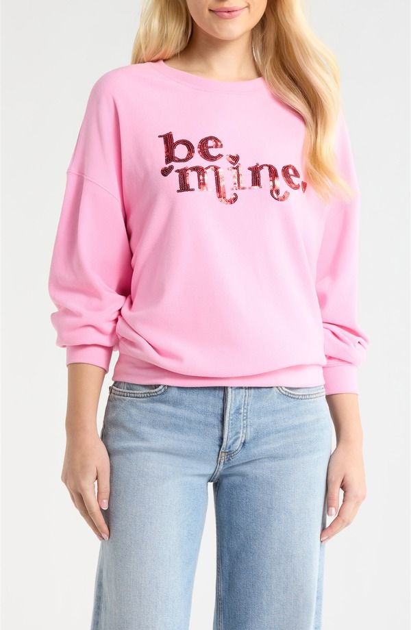 ビーチライオット レディース アウター パーカー・スウェット シャツ Beach Riot Devyn Be Mine Oversize Sweatshirt Lovely Pink ピンク