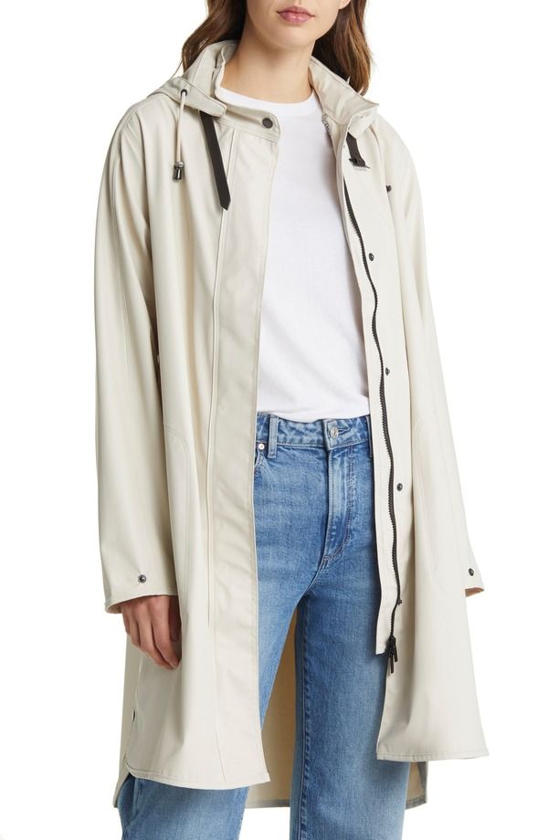 イルセヤコブセン レディース アウター ジャケット・ブルゾン コート Ilse Jacobsen Hooded Raincoat Milk Creme