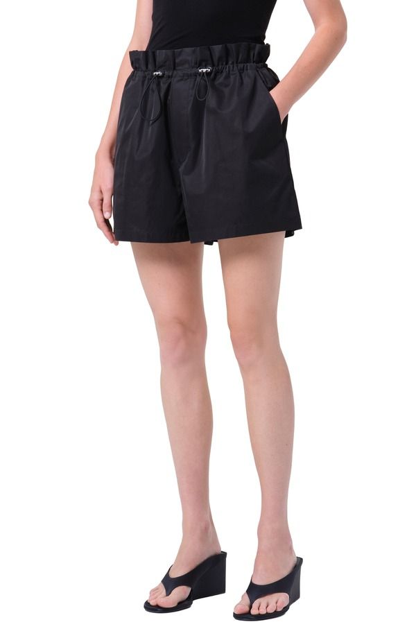 アゴルド レディース ボトムス ハーフパンツ・ショーツ ショートパンツ コットン AGOLDE Lydia Toggle Waist Cotton Blend Shorts Black ブラック