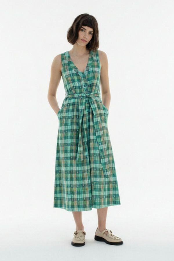 エース アンド ジグ レディース トップス ワンピース Vネック ノースリーブ Ace Jig Callie Sleeveless Belted Vneck Dress Garden