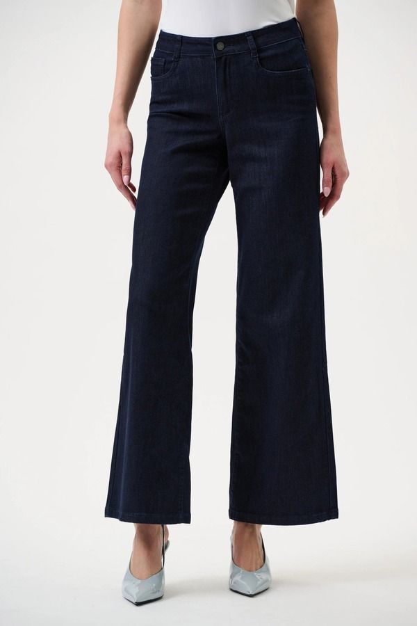 ジョセフリブコフ レディース ボトムス デニムパンツ ジーンズ Joseph Ribkoff Goldie Classic WideLeg Stretch Jeans Dark Denim Blue デニム