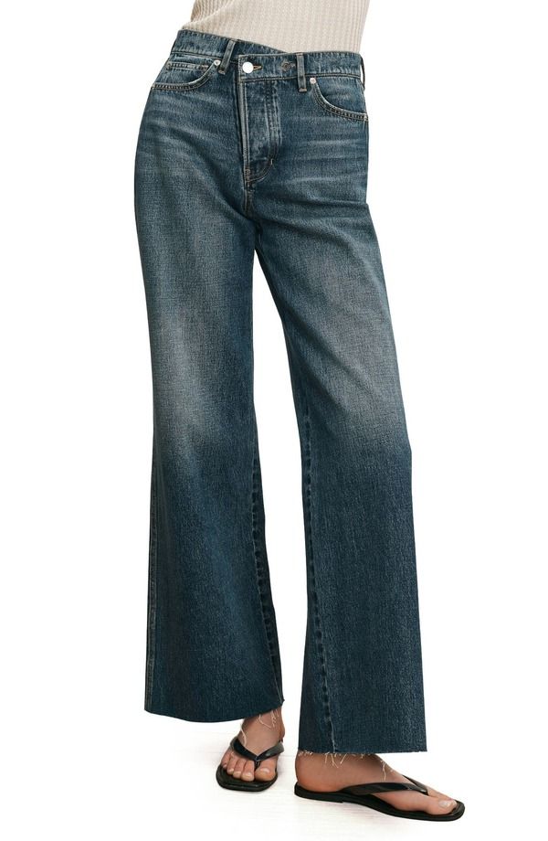 ヴェロニカ ベアード レディース ボトムス デニムパンツ ワイドレッグ ハイウエスト アンクル ジーンズ Veronica Beard Taylor High Waist Ankle Wide Leg Jeans City Lights