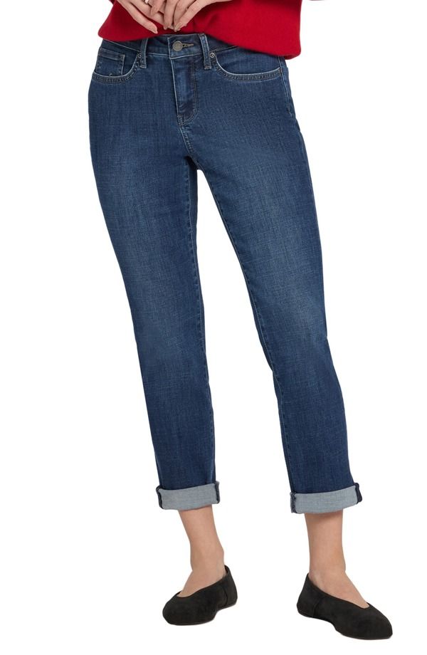 エヌワイディージェイ レディース ボトムス カジュアルパンツ ストレート ジーンズ NYDJ Sheri Cuffed Straight Leg Jeans Louvre Sapphire サファイア 24,360円