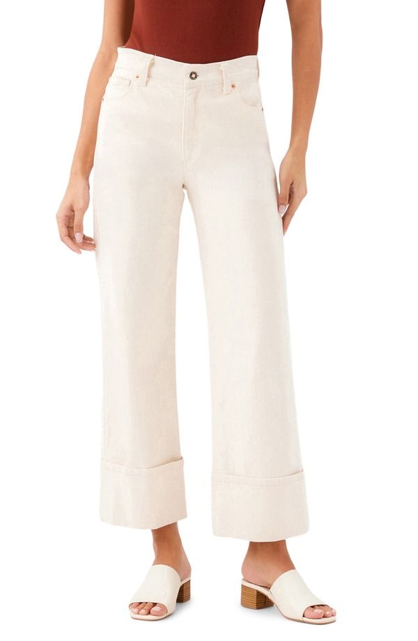 カレンケーン レディース ボトムス カジュアルパンツ ジーンズ Karen Kane Cuffed Crop Jeans Natural