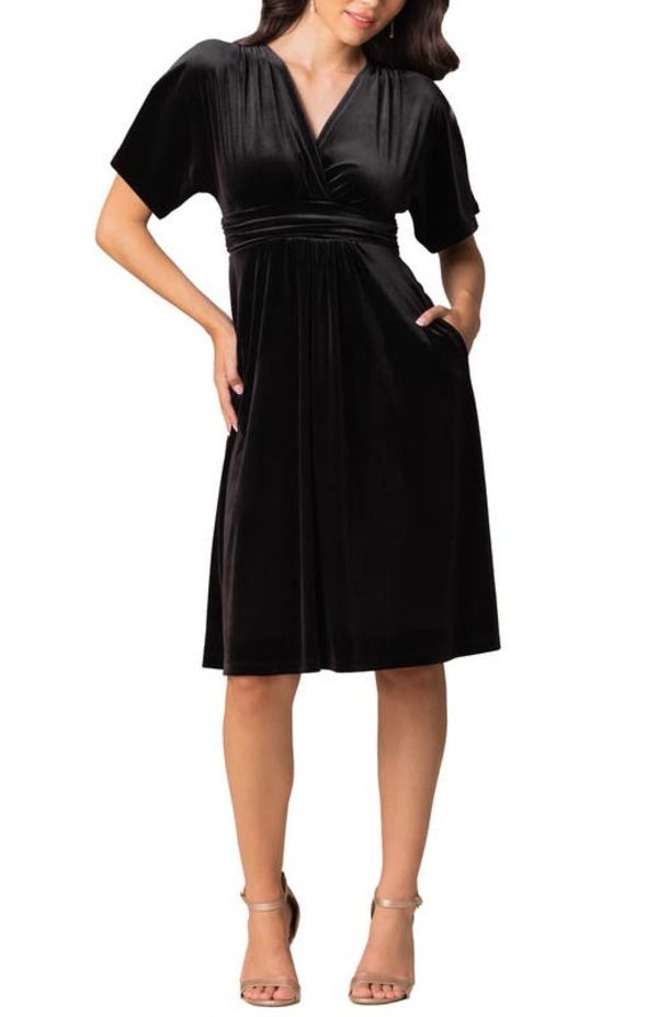 キヨナ レディース トップス ワンピース ベルベット Kiyonnangelic Velvet Cocktail Dress Onyx