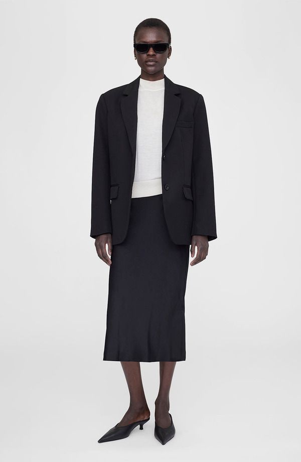 アニービン レディース ボトムスカート シルク ANINE BING Bar Silk Skirt Black ブラック