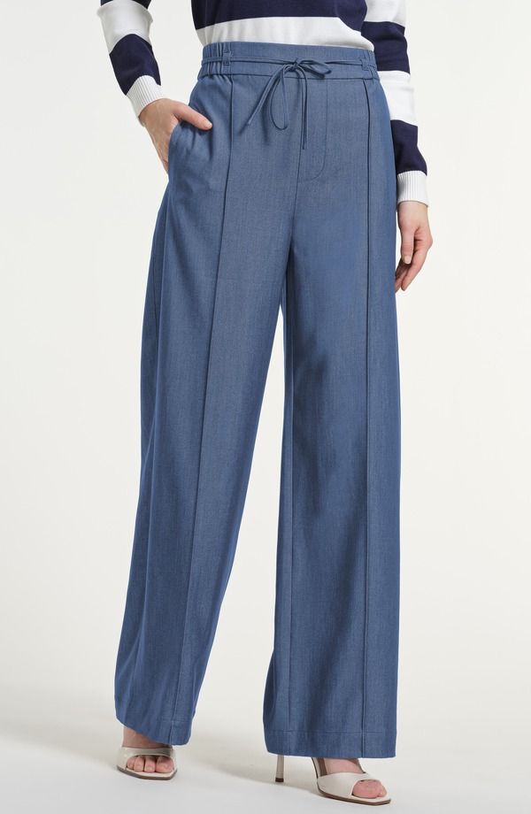 アイザック・ミズラヒ レディース ボトムス レギンス パンツ コットン Isaac Mizrahi New York Cotton Chambray PullOn Pants Denim デニム