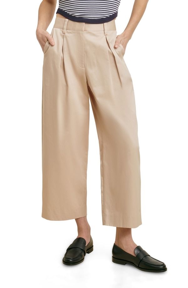 フェイバリット ドーター レディース ボトムス レギンス ワイドレッグ パンツ Favorite Daughter The London Wide Leg Pants Light Khaki カーキ