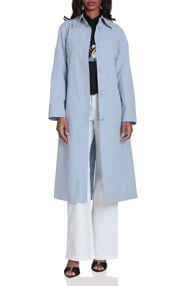 アヴェックレフィーユ レディース アウター ジャケット・ブルゾン ナイロン ミニ コットン コート Avec Les Filles Minimalist Cotton Nylon Trench Coat Sky