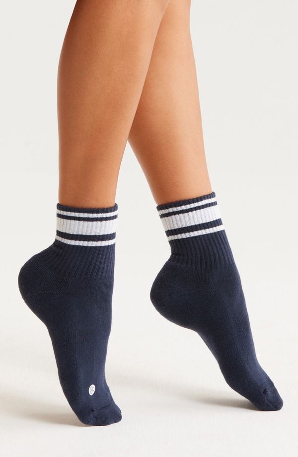 ゼラ レディース アンダーウェア 靴下 Zella Sport Assorted 2Pack Quarter Socks Navy Sapphire ネイビー