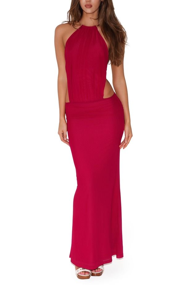 タイガーミスト レディース トップス ワンピース オープンバック Tiger Mist Evanna Open Back Gown Berry