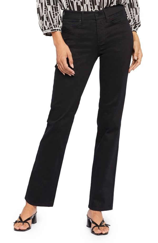 エヌワイディージェイ レディース ボトムス デニムパンツ ストレート ジーンズ NYDJ Marilyn Waist Match Straight Leg Jeans Black ブラック