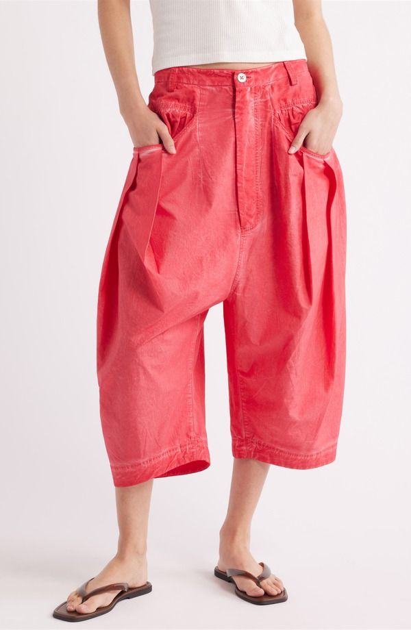フリーピープル レディース ボトムス レギンス パンツ コットン Free People Sundry Crop Cotton Pants High Risk Red レッド 25,752円