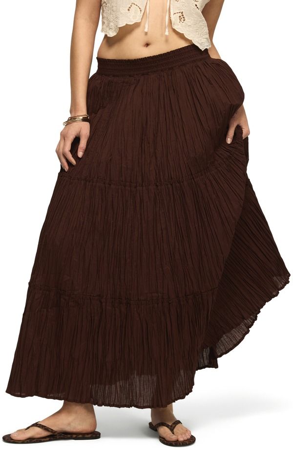 ラッキーブランド レディース ボトムスカート マキシ Lucky Brand Broomstick Maxi Skirt Chicory Coffee コーヒー