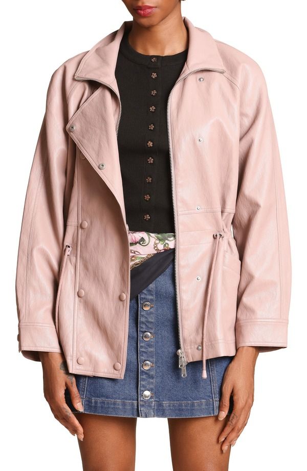 アヴェックレフィーユ レディース アウター ジャケット・ブルゾン レザー Avec Les Filles FauxEver Leather Anorak Desert Rose