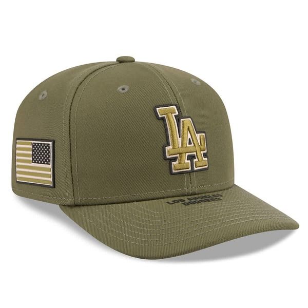 ニューエラ メンズ アクセサリー 帽子 Mens New Era Olive Los Angeles Dodgers 2026 Armed Forces Day 9SEVENTY Adjustable Hat Olive オリーブ