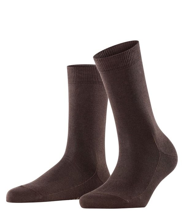 ファルケ レディース アンダーウェア 靴下 コットン Falke Family Cotton Socks Dark Brown ブラウン