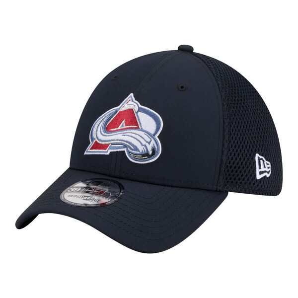 ニューエラ メンズ アクセサリー 帽子 ロゴ Mens New Era Navy Colorado Avalanche Logo 39THIRTY Flex Hat Navy ネイビー